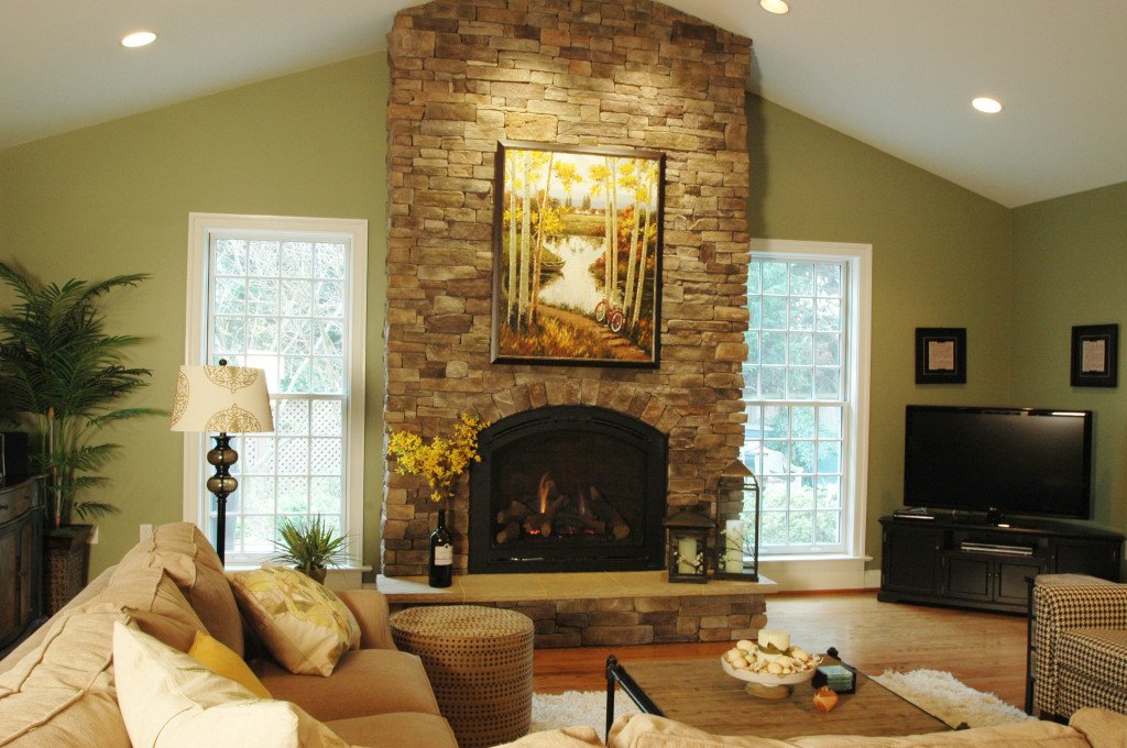 The heightened ceiling adds an open and inviting look to this classic Living Room.